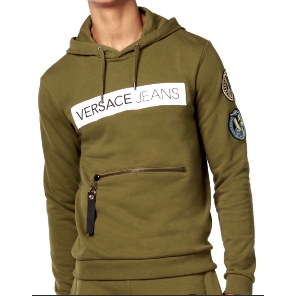 Versace Felpa Logo Hoodie NWOT Medium, Rare, Perfect Condition - Picture 1 of 14